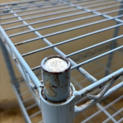 中古◆メタルラック◆３段◆水色◆ダメージありの画像