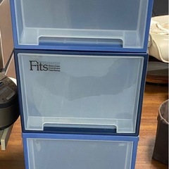 Fits フィッツ 衣装ケース（黒2つ・青4つ）の画像