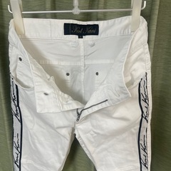 Karl Kani カールカナイ　スキニーパンツ　ゴルフパンツ白　サイズ32 L  ストレッチ パンツ ジーンズ ホワイト 白の画像