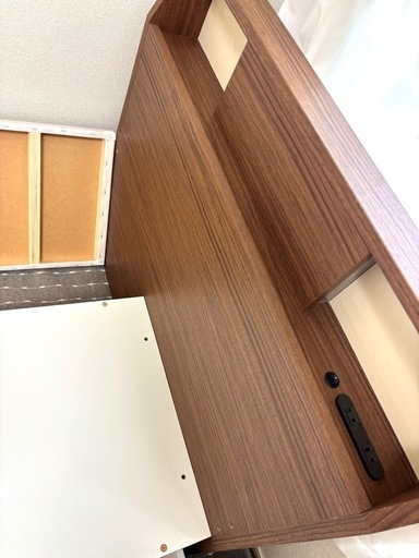 【ニトリ】シングルベットフレームダークブラウン  引き出し付き