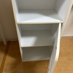 カラーボックス　ニトリ　連結できるNカラボ 扉付き 3段 ホワイトの画像