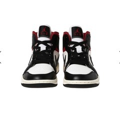 NIKE WMS AIR JORDAN1 MID RETRO 　サイズ28cm BLACK WHITE RED
の画像