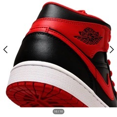 NIKE AIR JORDAN1 RETRO ブラック×ファイア　レッド　「ブレッド トゥ」サイズ27cmの画像