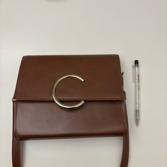 韓国 ショルダーバッグ ブラウンの画像