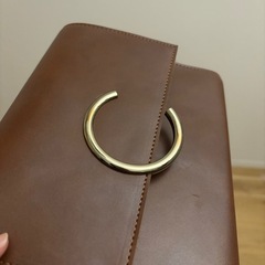 韓国 ショルダーバッグ ブラウンの画像