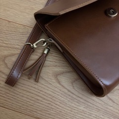 韓国 ショルダーバッグ ブラウンの画像