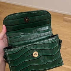 緑 グリーン ミニハンドバッグの画像