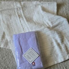 今治 フェイスタオル 2枚 ホワイト パープル imabari towel 日本の画像
