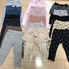 【今月中値下！4,000→3,200】ベビー服　女の子　冬物　90size 51着　まとめ売り　保育園着の画像