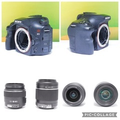 美品✨動作良好✨SONY α65 ダブルレンズセット 一眼レフ 初心者おすすめ ソニーの画像