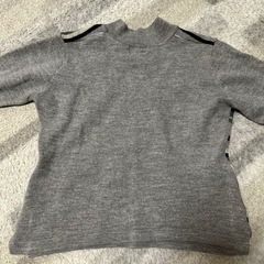 （何かと一緒で無料でお付け致します！）GRANDSEAM グレー　ボーダー柄 ニットセーター 長袖ます！　　　の画像