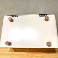 Breadボックス　アイボリー ブレッドケース アイボリー　木製ハンドル付きの画像