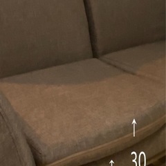 ニトリ？　ソファベッド　ブラウン　ファブリック　2人掛け　軽量　地域限定無料配送の画像