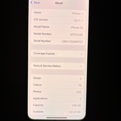 iPhoneXS２５６GBの画像