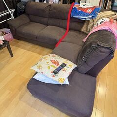 ニトリ　大型L字ソファ（大人４人は余裕で座れます）の画像