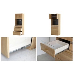 オーク天然木キッチンボードの画像