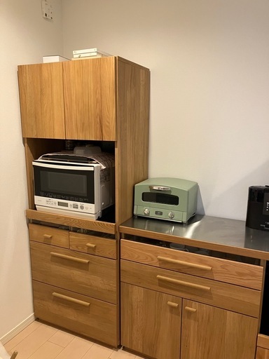 天然木キッチンボード