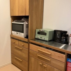 オーク天然木キッチンボードの画像