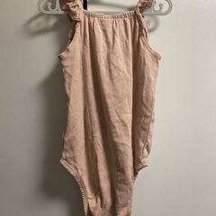 ※締切りました※ ■無料■【水通しのみ】H&M フリルロンパース 92cm/くすみピンク　下着　キャミの画像