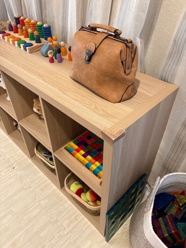 美品★ IKEA KALLAX シェルフユニット ホワイトステインオーク調
