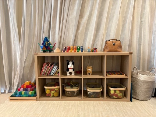 美品★ IKEA KALLAX シェルフユニット ホワイトステインオーク調