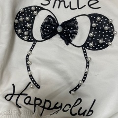 ※締切りました※ ■無料■【新品】海外製品　パール付きトレーナー　たぶん90〜100cmくらい？/ホワイトの画像