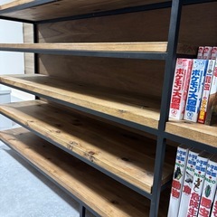 【11月中】キッチン棚、シェルフ、本棚、おもちゃ棚　古材のおしゃれ家具の画像
