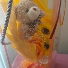 karendo ベア入り ソープフラワーの画像