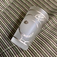 ガラスコップ スヌーピー シルバーの画像