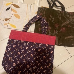 昔ながらのカバン✨色んな柄✨布バッグ8枚セット✨の画像