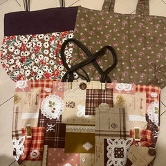 昔ながらのカバン✨色んな柄✨布バッグ8枚セット✨の画像