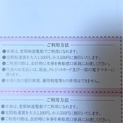 恵那峡遊覧船割引券　　の画像