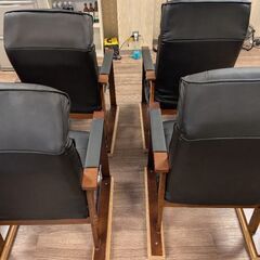 美品 オットマン付安楽座椅子 4台セット販売の画像