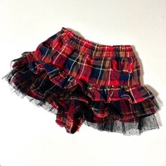 Tinkerbell チェック柄フリルスカート 90の画像