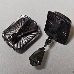 YSL イヴサンローラン 琥珀調 イヤリング ヴィンテージ 当時物 刻印 レトロの画像