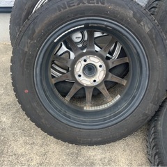 美品 15インチ 4穴 オールシーズンタイヤホイールセッ ト 175/65R15 4本 2023年製 5.5J+43 バリ山 スイフト アクア ヴィッツ フリード デミオ などなどの画像