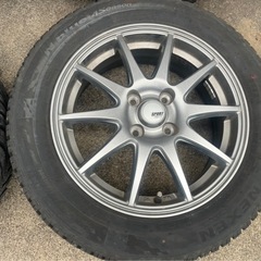 美品 15インチ 4穴 オールシーズンタイヤホイールセッ ト 175/65R15 4本 2023年製 5.5J+43 バリ山 スイフト アクア ヴィッツ フリード デミオ などなどの画像
