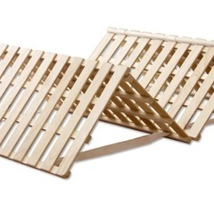 タンスのゲン ベッド シングル すのこ 折りたたみ 【スタンダードタイプ】 四つ折り 天然桐 極厚 すのこマット 湿気対策 結露対策 すのこベッド 滑り止め付き コンパクト17610004(82344)の画像