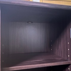 【ミラー付きストッカー】ダークブラウン／高級感あり✨しっかりした作り／高さ170cm／取りに来られる方限定！の画像