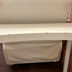 ネイルテーブル　2台　サイドテーブル　ホワイト　キャスター付きの画像