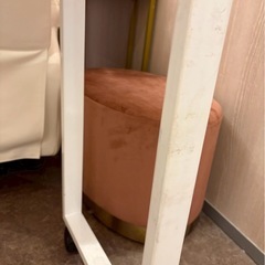 ネイルテーブル　2台　サイドテーブル　ホワイト　キャスター付きの画像