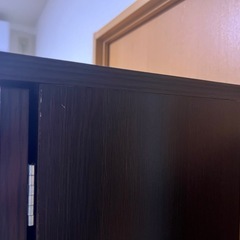 【引取済】【ミラー付きストッカー】ダークブラウン／高さ170cm／取りに来られる方限定！の画像