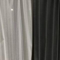 カーテンセット（黒カーテン＋レースカーテンの画像