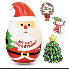 クリスマス バルーン サンタ 116CM 飾り大きい パーティー装飾お店の画像