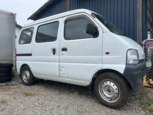 キャンプや キッチンカー 仕事に！！スズキ エブリー 13万キロ マニュアル 艶なしバンパー