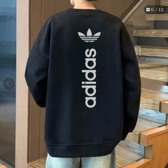 adidas ブラック スウェット Mの画像