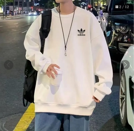 adidas トレーナー ホワイトL