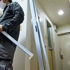 【間仕切り】間仕切りスライドアコーディオンドア設置ご依頼作業へ行...