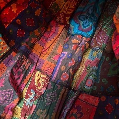 パッチワーク柄スカートの画像