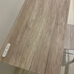 L字デスク　デスク、チェア　カーテンの画像